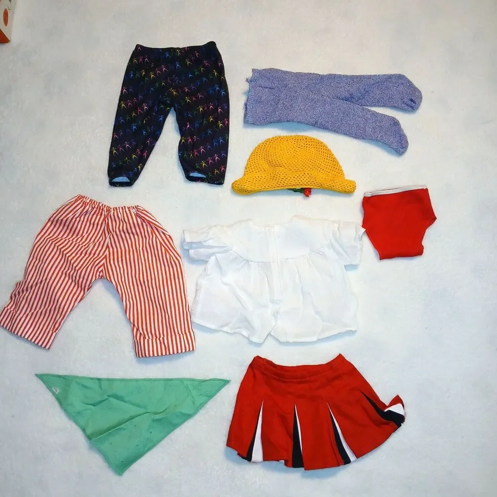 American Girl Doll Clothing Lot of 8 Pieces Pants Top Hat Scarf Tights No Doll